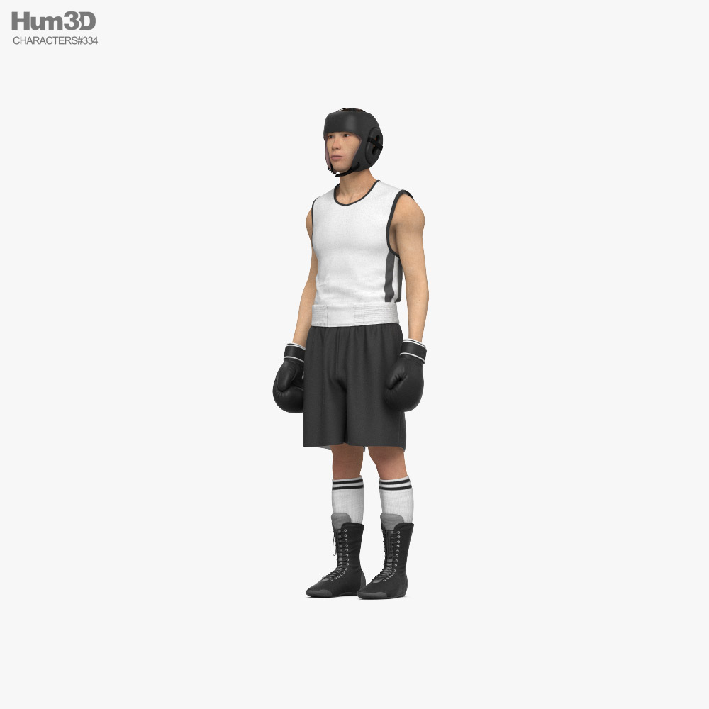 Asian Boxer Athlete Modèle 3D