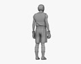Asian Boxer Athlete Modello 3D