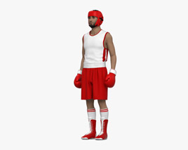 Middle Eastern Boxer Athlete 3D模型