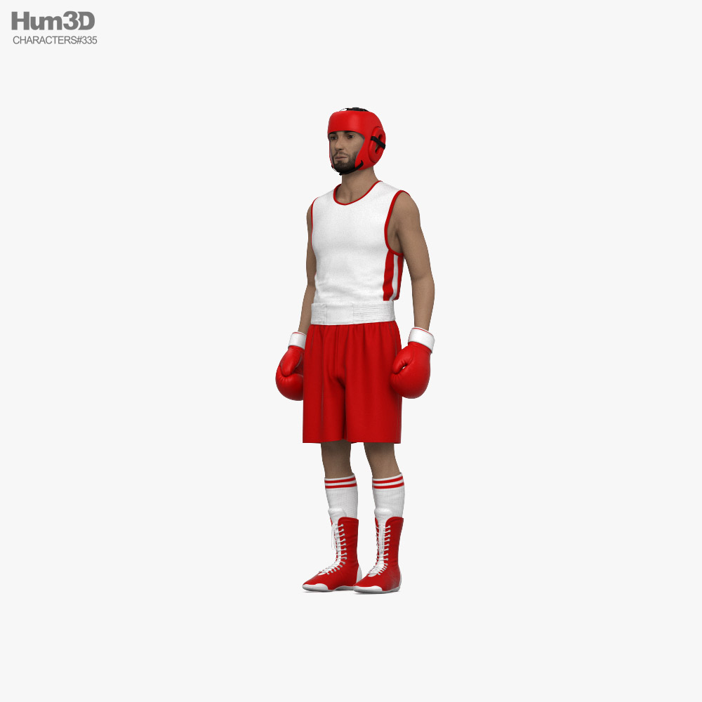 Middle Eastern Boxer Athlete Modèle 3D