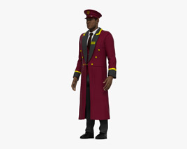 3D model of African-American Doorman