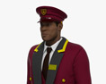 African-American Doorman Modello 3D