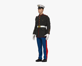 Asian US Marine Corps Soldier 3D model