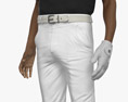 African-American Golf Player Modèle 3d