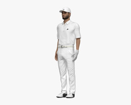 Middle Eastern Golf Player 3D model