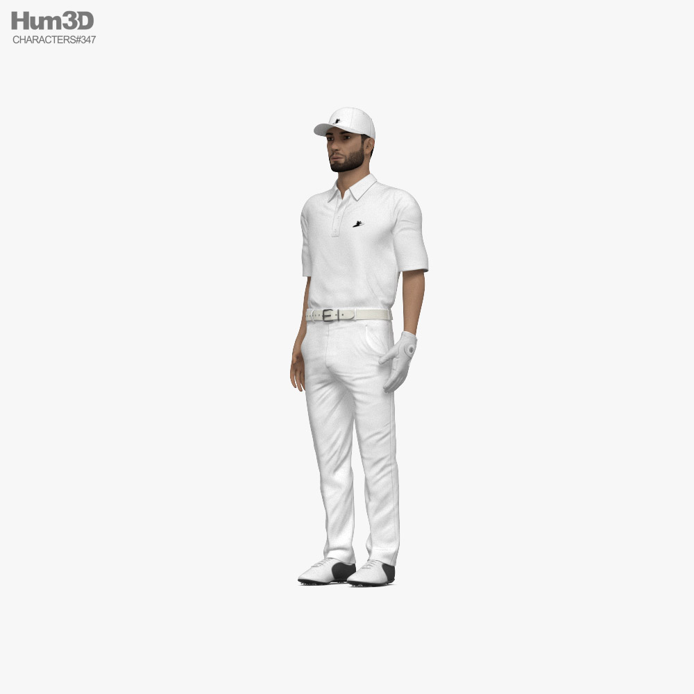 Middle Eastern Golf Player 3D 모델 