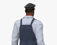 African-American Train Driver 3D 모델 