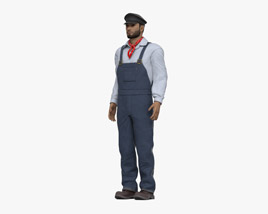 Middle Eastern Train Driver 3D model