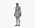 African-American Female Tennis Player Modello 3D