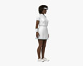 African-American Female Tennis Player 3d model