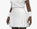 African-American Female Tennis Player 3D-Modell
