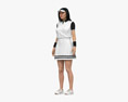 Asian Female Tennis Player 3D模型
