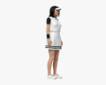 Asian Female Tennis Player Modello 3D