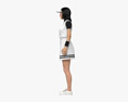 Asian Female Tennis Player 3D-Modell