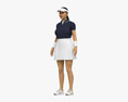 Middle Eastern Female Tennis Player Modello 3D