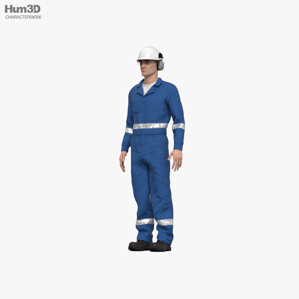 Gas Oil Worker 3D 모델 
