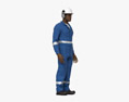 African-American Gas Oil Worker Modelo 3D