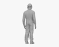 African-American Gas Oil Worker Modello 3D