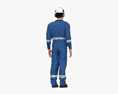 Asian Gas Oil Worker Modelo 3D