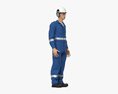 Asian Gas Oil Worker Modelo 3d