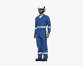 Middle Eastern Gas Oil Worker 3D模型