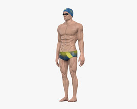 수영선수 3D 모델 