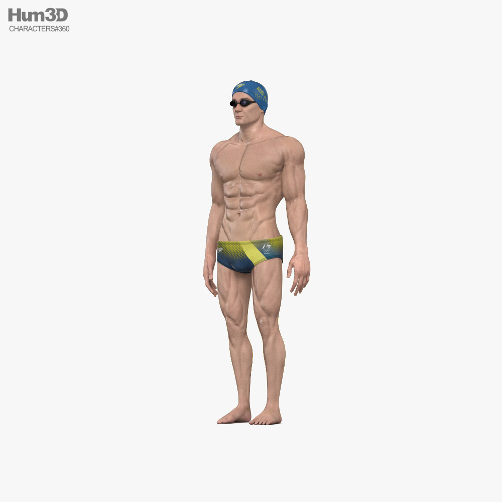 Пловец 3D модель