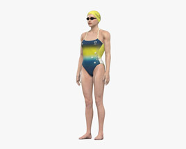 Female Swimmer Modelo 3D
