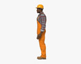 African-American Construction Worker 3D模型