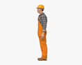 Asian Construction Worker 3D-Modell