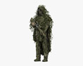 Tactical Camouflage Sniper Ghillie Suit 3D модель
