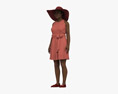 Casual African-American Woman Dress 3D 모델 