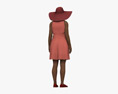 Casual African-American Woman Dress 3D модель