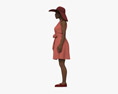 Casual African-American Woman Dress 3D模型