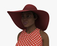 Casual African-American Woman Dress 3D-Modell
