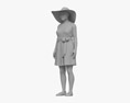 Casual African-American Woman Dress Modello 3D