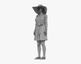 Casual Asian Woman Dress 3D模型