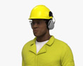 African-American Gas Worker Modello 3D