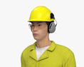 Asian Gas Worker 3d model