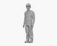 Asian Gas Worker Modello 3D