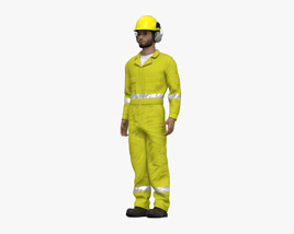 Middle Eastern Gas Worker 3D model