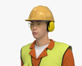 Asian Road Worker 3D模型