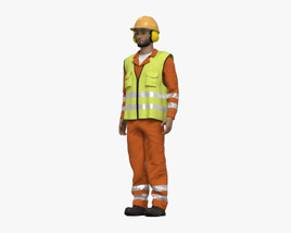 Middle Eastern Road Worker Modello 3D