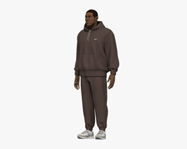 African-American Man in Tracksuit 3D-Modell