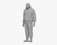 African-American Man in Tracksuit Modello 3D