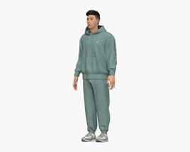 Asian Man in Tracksuit 3Dモデル