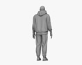 Asian Man in Tracksuit 3D-Modell