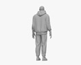 Asian Man in Tracksuit Modello 3D