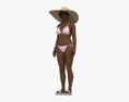 African-American Woman in Bikini Modèle 3d