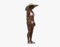 African-American Woman in Bikini Modello 3D